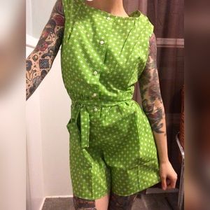 Rare vintage 60s culotte dress romper deadstock
